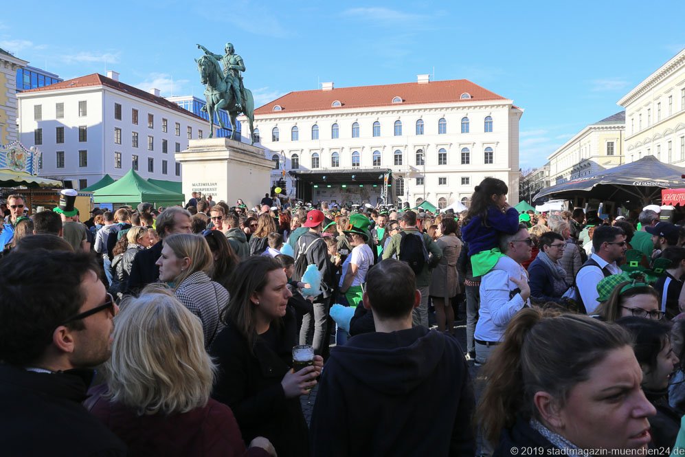 After Parade Party St. Patricks Day am Wittelsbacher Platz in München 2019
