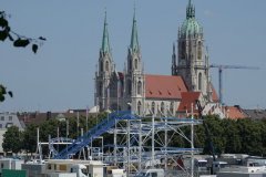 Aufbau Sommer in der Stadt auf der Theresienwiese in München 2021