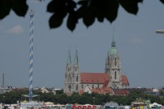 Aufbau Sommer in der Stadt auf der Theresienwiese in München 2021