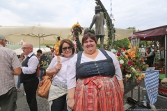 Gitti Walbrun (li.) und Ingrid Gericke (re.),  Brunnenfest  am Viktualienmarkt in München 2019