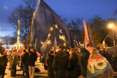 München unterstützt Partnerstadt Kiew. Demo vor russischem Konsulat in München 2022