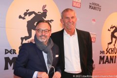 Anton Biebl und Werner Steer (re.), Premiere des Musicals Der Schuh des Manitu im Deutschen Theater in München 2021