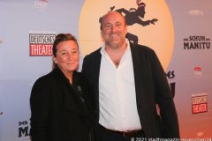 Esther und Sebastian Kuffler, Premiere des Musicals Der Schuh des Manitu im Deutschen Theater in München 2021