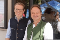 Stefan Stiftl und Rainer Maria Schiessler (re.), Einweihung zum Stiftl im Tal in München 2018