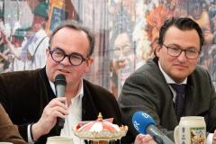 Clemens Baumgärtner und Peter Bausch (re.), Pressekonferenz Frühlingsfest 2024