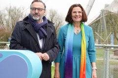 Anton Biebl und Marion Schöne, Eröffnung Jubiläumspavillon 50 Jahre Olympiapark am Olympiasee in München 2022