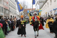 Faschingszug der Damischen Ritter durch die Fußgängerzone in München 2019