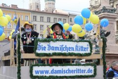 Faschingszug der Damischen Ritter durch die Fußgängerzone in München 2020
