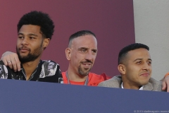 Serge Gnabry, Franck Ribéry, Thiago (von li. nach re.)