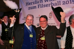 Christian Schottenhamel und Helmut Schleich (re.), Filserball am Nockherberg in München 2019