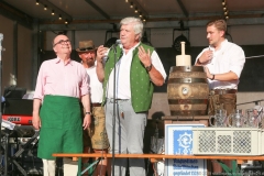 Dr. Thomas Zimmermann (li.), Edmund Radlinger (Mitte), Friedensengel Sommerfest auf der Plattform unter dem Friedensengel in München 2019