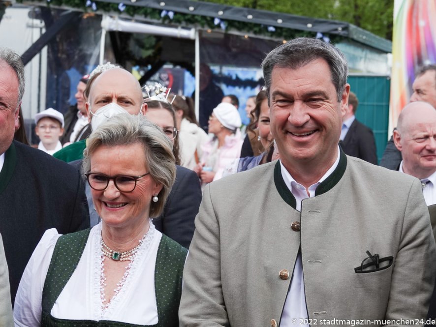 Angela Inselkammer und Dr. Markus Söder, Gastrofrühling des Dehoga auf dem Münchner Frühlingsfest im Festzelt Hippodrom 2022