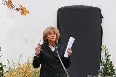 Charlotte Knobloch, zur Erinnerung an die jüdische Familie Schülein wurden am 8.11.2018 zwei Gedenktafeln am ehemaligen Unionsbräu in der Einsteinstraße 42 angebracht.