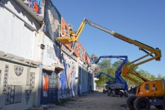 18 Graffiti Künstlerinnen aus Europa haben vom 21. - 27.9.2020 eine 600 Quadratmetergroße Wand im Werksviertel-Mitte in München gestaltet.