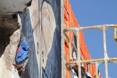 18 Graffiti Künstlerinnen aus Europa haben vom 21. - 27.9.2020 eine 600 Quadratmetergroße Wand im Werksviertel-Mitte in München gestaltet.