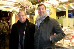 Norbert sen. und Norbert Lange  (re.), Haidhauser Weihnachtsmarkt am Weißenburger Platz in München 2019