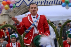 Schäfflertanz bei der volkstümlichen Inthronisation der Narrhalla Prinzenpaare am Marienplatz in München 2019