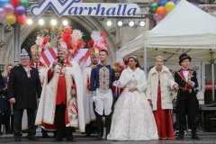 Inthronisation der Narrhalla Prinzenpaare am Marienplatz in München 2020