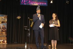 Peter Mergel und Tanja Wissel,  Inthronisation der Würmesia Prinzenpaare in der Mehrzweckhalle in Neuried  2020
