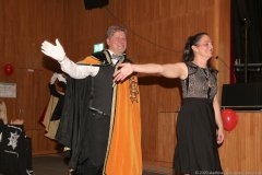 Harald Zipfel und Tanja Wissel, Inthronisation der Würmesia Prinzenpaare in der Mehrzweckhalle in Neuried  2020