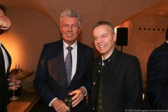 Dieter Reiter und Gregor Lemke (re.), Jahresessen der Innenstadtwirte im Restaurant Palaiskeller im Hotel Bayerischer Hof in München 2020