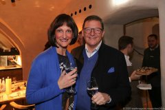 Sybille Steininger und Bernhard Klier, Jahresessen der Innenstadtwirte im Restaurant Palaiskeller im Hotel Bayerischer Hof in München 2020