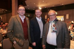 Thomas Schmid,  Wolfgang Stefinger, Richard Quaas (von li. nach re.), Kundgebung Schaustellerverband im The Westin Grand Hotel in München 2020