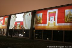 Das Kunstareal verbindet, eine Lichtaktion der Landeshauptstadt München 2020