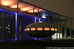 Das Kunstareal verbindet, eine Lichtaktion der Landeshauptstadt München 2020