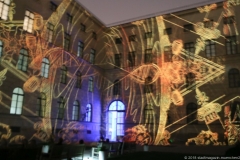 Illumination im Königsbauhof der Residenz, Lange Nacht der Museen in München 2018