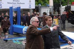 Manfred Newrzella und Anton Huber (re.), 60 Jahre Maibaum am Viktualienmarkt in München 2022