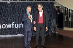 Georg Schmidt und Dr. Norbert Schmid (re.), Die Showfunken am Medizinerball im Hotel Bayerischer Hof in München 2023