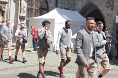 Meisterfeier FC Bayern, Ankunft im Rathaus in München 2022