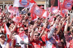 Meisterfeier FC Bayern am  Rathausbalkon in München 2022