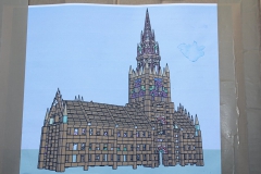 Münchner Rathaus aus Pappkartons