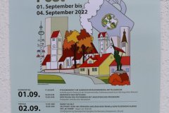 Plakat Aubinger Herbstfest, PK Aubinger Herbstfest bei der Freiwilligen Feuerwehr in München-Aubing 2022
