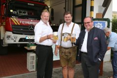 Sebastian Kriesel (Mitte), Clemens Baumgärtner (re.), PK Aubinger Herbstfest bei der Freiwilligen Feuerwehr in München-Aubing 2022