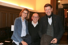 Gerdi Reichert, Jürgen Kirner, Peter Reichert  (von li. nach re.), Verleihung der Poetentaler im Wirtshaus im Schlachthof 2019