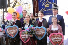 Proklamation der Narrhalla Prinzenpaare am Viktualienmarkt in München 2021