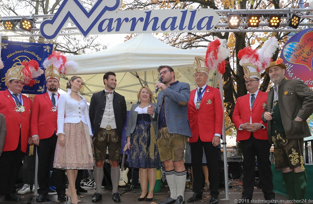 Proklamation Narrhalle Prinzenpaar 2019 am Viktualienmarkt in München 2018