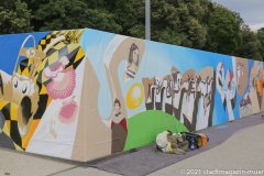 Sommer in der Stadt, Graffiti auf der Theresienwiese, Loomit 2021