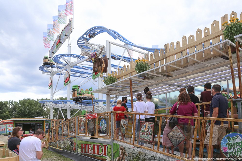 Achterbahn Heidi "The Coaster", Sommer in der Stadt auf dem Tollwoodgelände im Olympiapark in München 2020