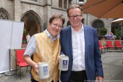 Thomas Vollmer und Martin Leibhard (re.), Sommerfest der Innenstadtwirte im Rathaus Prunkhof in München 2023