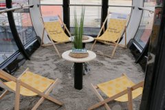Sommerfest am Riesenrad Umadum mit Präsentation der neuen Beachgondeln im Werksviertel  in München 2022