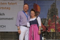 Thomas Schmid und Ulrike Grimm, Handwerkerdorf am Odeonsplatz beim Stadtgründungsfest in München 2019