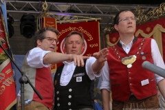 Uli Florl, Wolfgang Weigl, Claudius Wolfrum (von li. nach re.), Handwerkerdorf am Odeonsplatz beim Stadtgründungsfest in München 2019