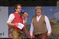 Uli Florl und Paul Daly (re.), Irish-Bayrisch am Handwerkerdorf am Odeonsplatz beim Stadtgründungsfest in München 2019