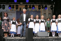 Petra und Dieter Reiter, Stadtgründungsfest am Marienplatz in München 2019