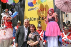 Petra und Dieter Reiter, Stadtgründungsfest am Marienplatz in München 2019