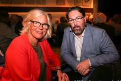 Astrid Hofmann und André Hartmann, Tonprobe Lach- und Schießgesellschaft 2021